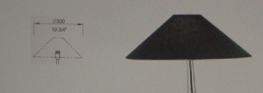 Neuhaus Design Schirm Kegelform flach D500mm Chintz-Schwarz